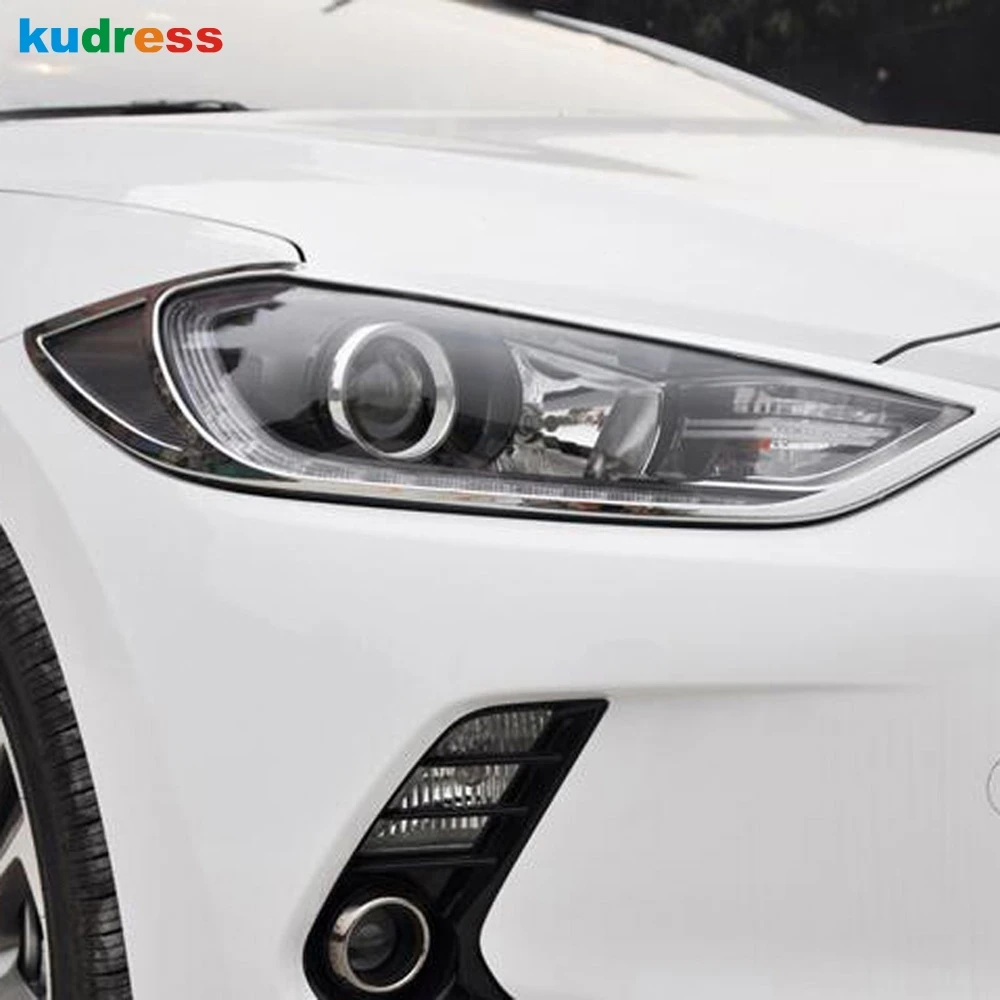 Для Hyundai Elantra Avante 2016 2017 6th GE ABS хром внешняя крышка фары передняя лампа украшение