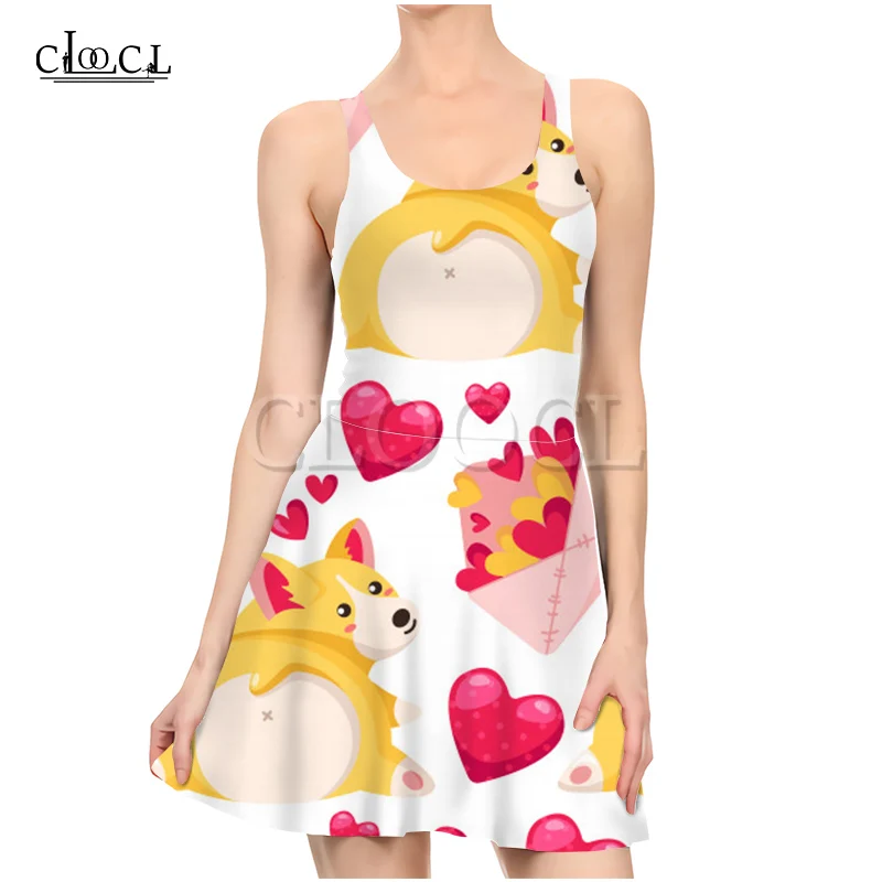 

Summer Dresses New Casual Pleated for Women Cute Partten Dress Girls 3D Print Oversized Daisy Dress Sleeveless Party Sexy Dress