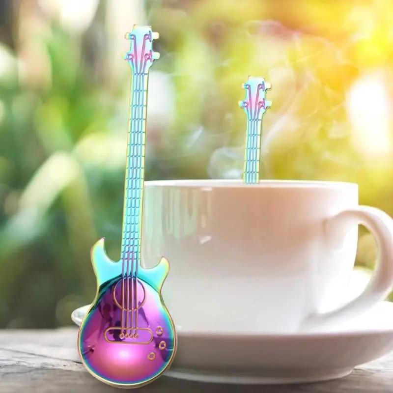 Гитарный комплект кофейных ложек десертная ложка для мороженого из нержавеющей