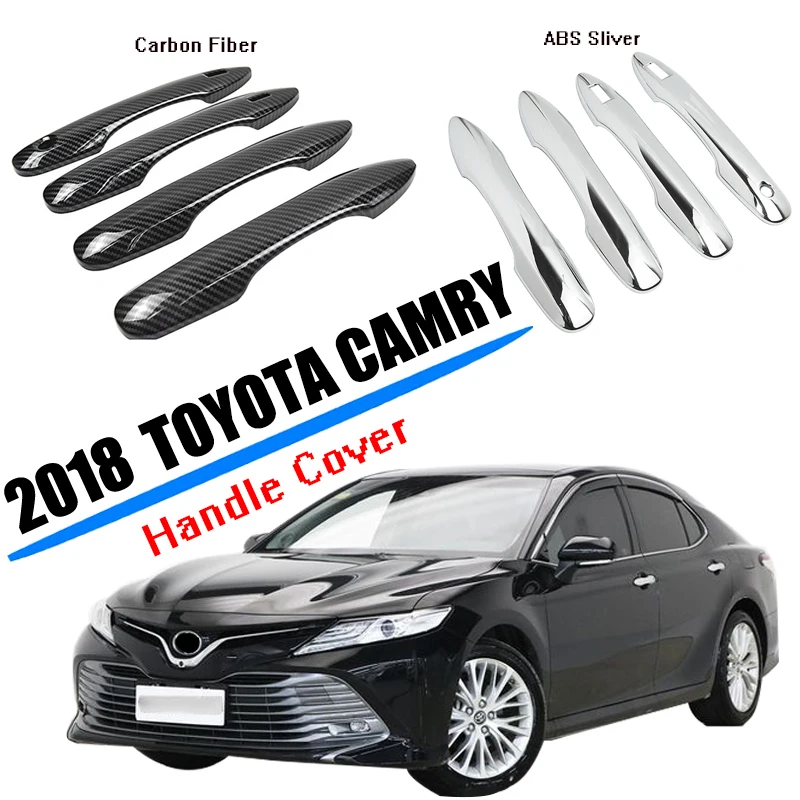 Для 2018 2019 Toyota Camry автомобильное украшение ABS хром и углеродное волокно крышка