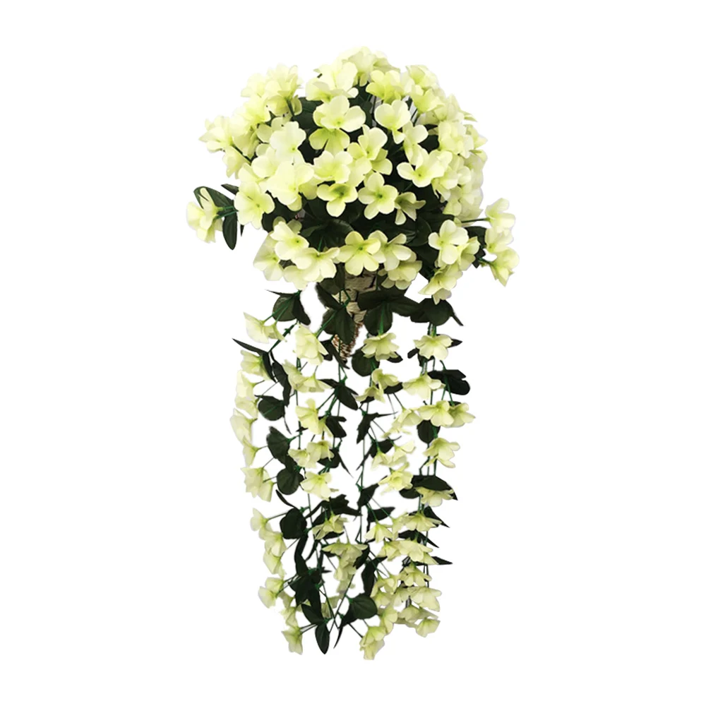 1PCS Green Hoomall, искусственные фиолетовые цветы, Настенная Корзина Глицинии, имитация ротанга, растение для свадьбы, украшения для дома, сада, вечерние, Декор - Цвет: 1PCS Green