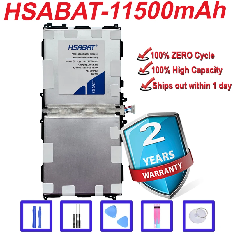 Оригинальный аккумулятор HSABAT 11500 мАч для Samsung GALAXY Note 10 1 Tab Pro P600 P601 P605 p8 T8220E |Батареи