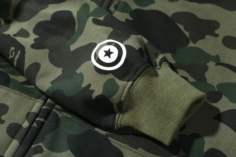 

Hoodies Camouflage Printed Hoodie Youth Casual Loose Jacket Oversized Sweatshirt Bape Shark Couple Clothes Tracksuit
