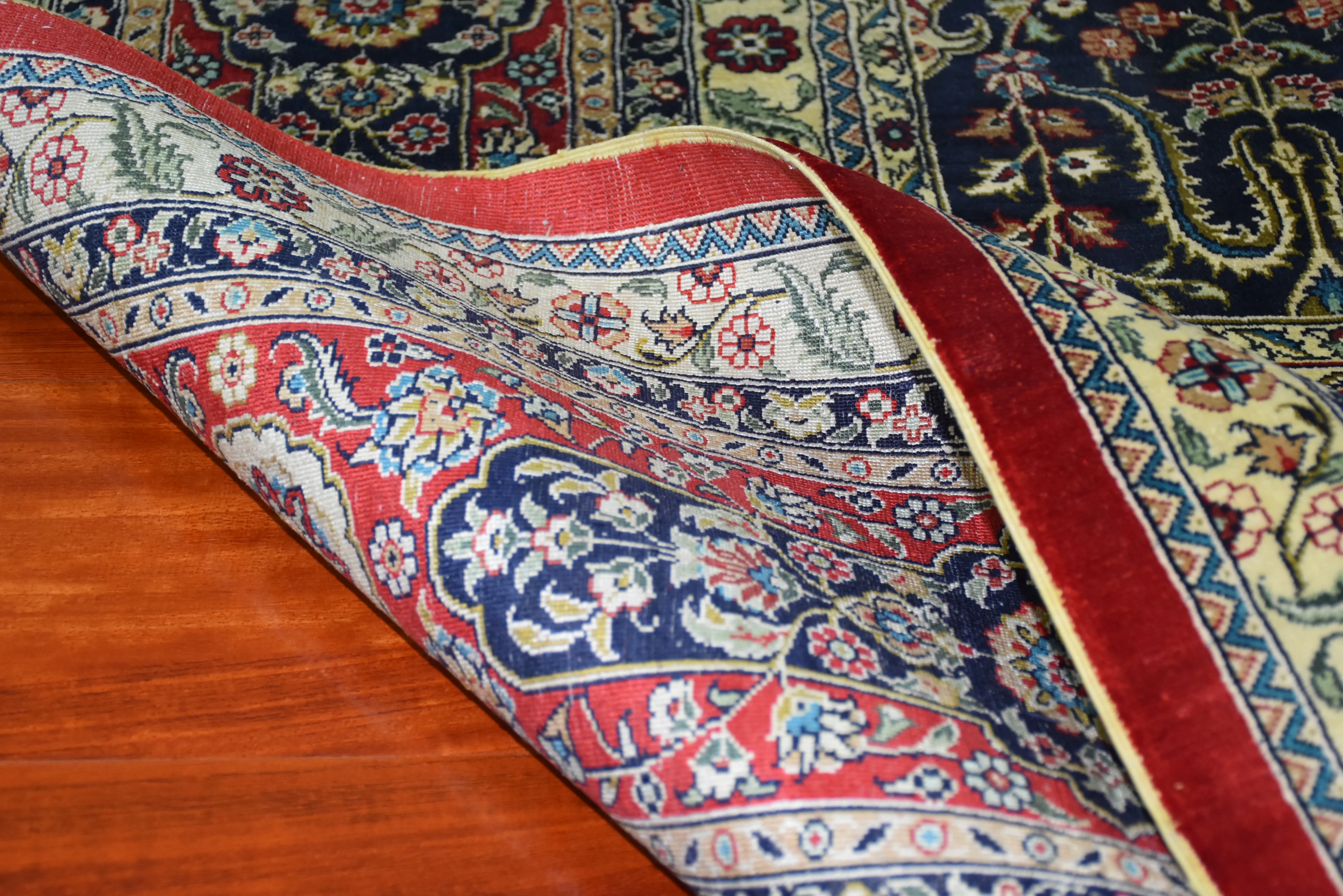 Goede 7X10Feet Handgeknoopte Bloemen Zijden Tapijten Handgemaakte Tapijten Vier Seizoenen Zijden Tapijt