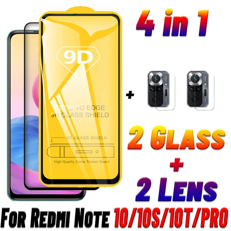 

Full Cover Glass On Xiaomi Redmi 10T Tempered Glass Xiomi Redmi Note10 5G 10S Camera Film Redmi Note 10 T Pro Screen Protector