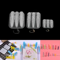 spring clip silicone moulds clothes pegs uv epoxy resin mold for diy photo clip crafts decoration jewelry accessories making