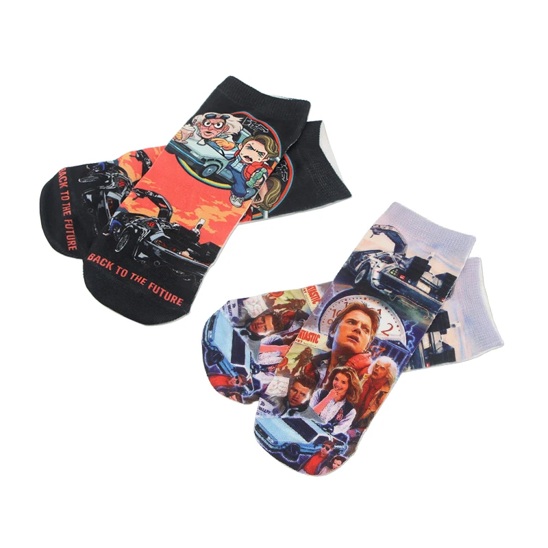

ZF1833 1 пара научно-фантастических фильмов, Новые короткие носки для отдыха, Chaussettes, дышащие удобные короткие носки унисекс