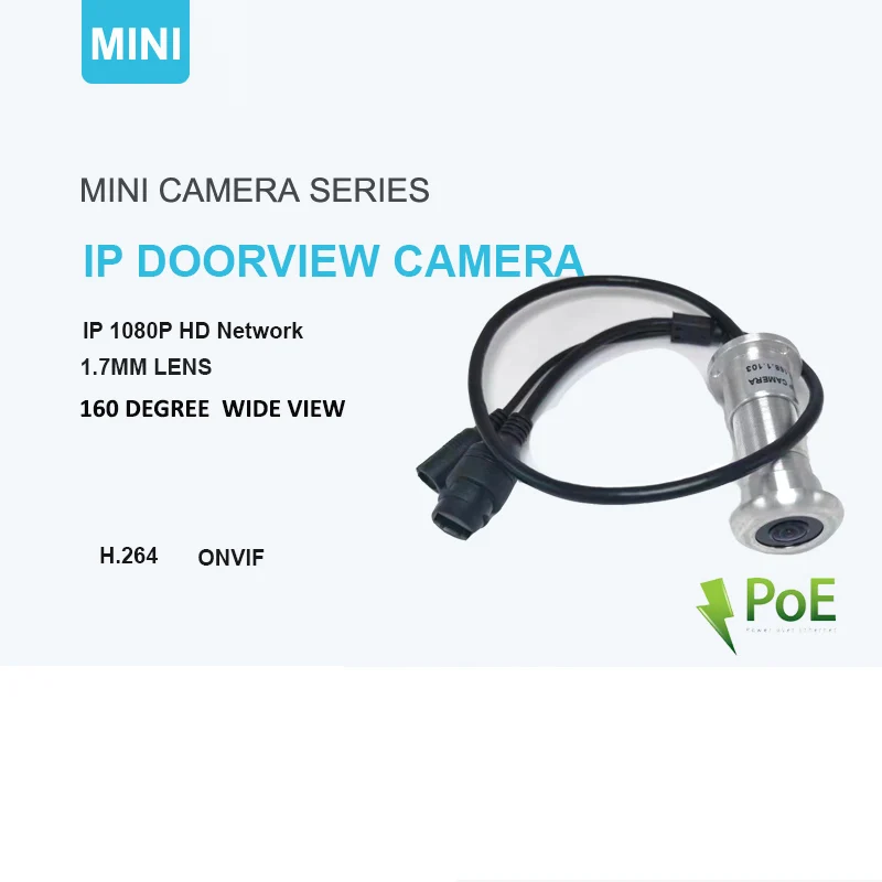 1080p P2P Домашняя безопасность IP doorview широкоугольный объектив 160 градусов Сеть мини