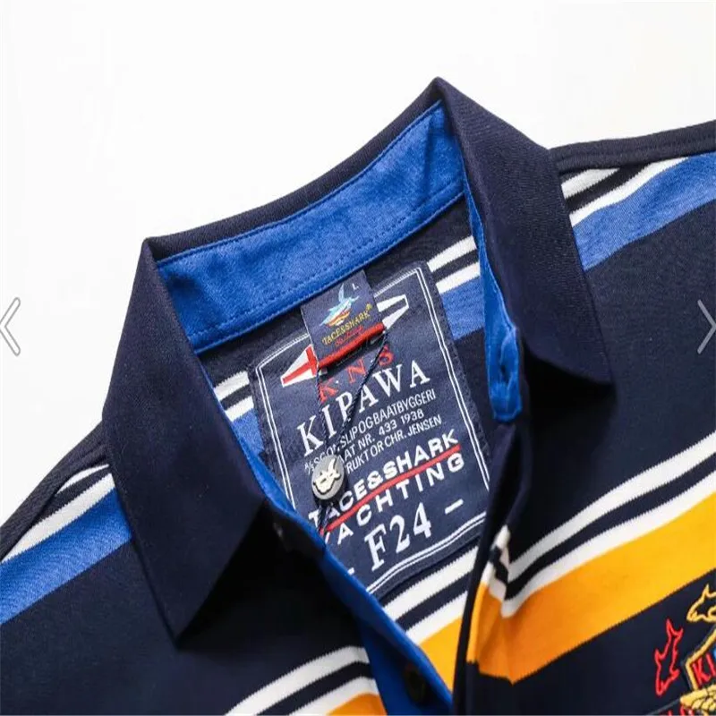 

2021 New Fashion Brand Clothing Sweater Men Stripe Pullover Mens Sweater fashion business style Shark Clothing 01