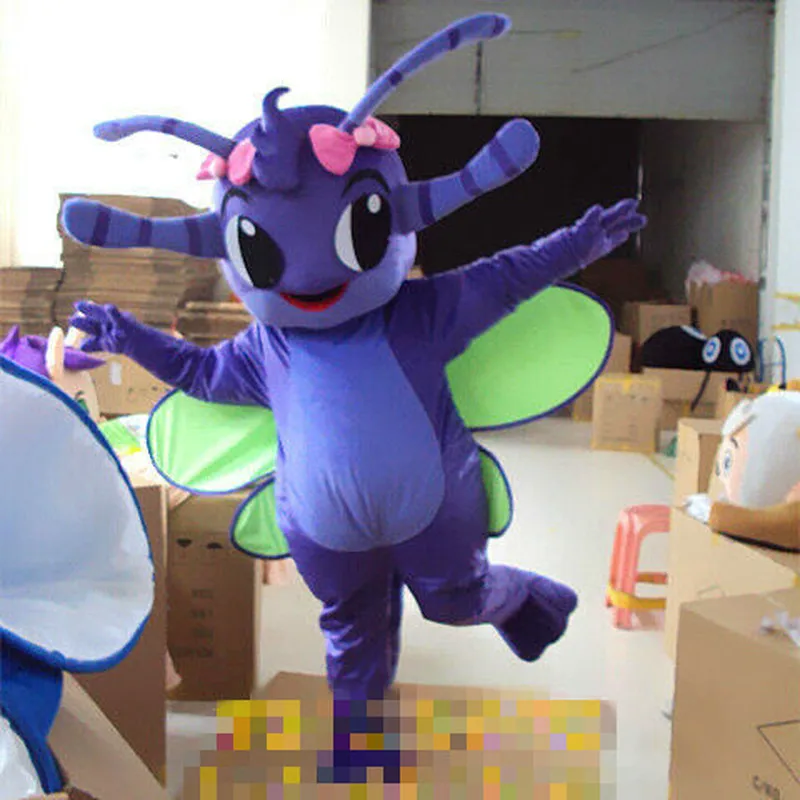 Костюм талисман в виде фиолетовых жуков для косплея животных|Талисман| |