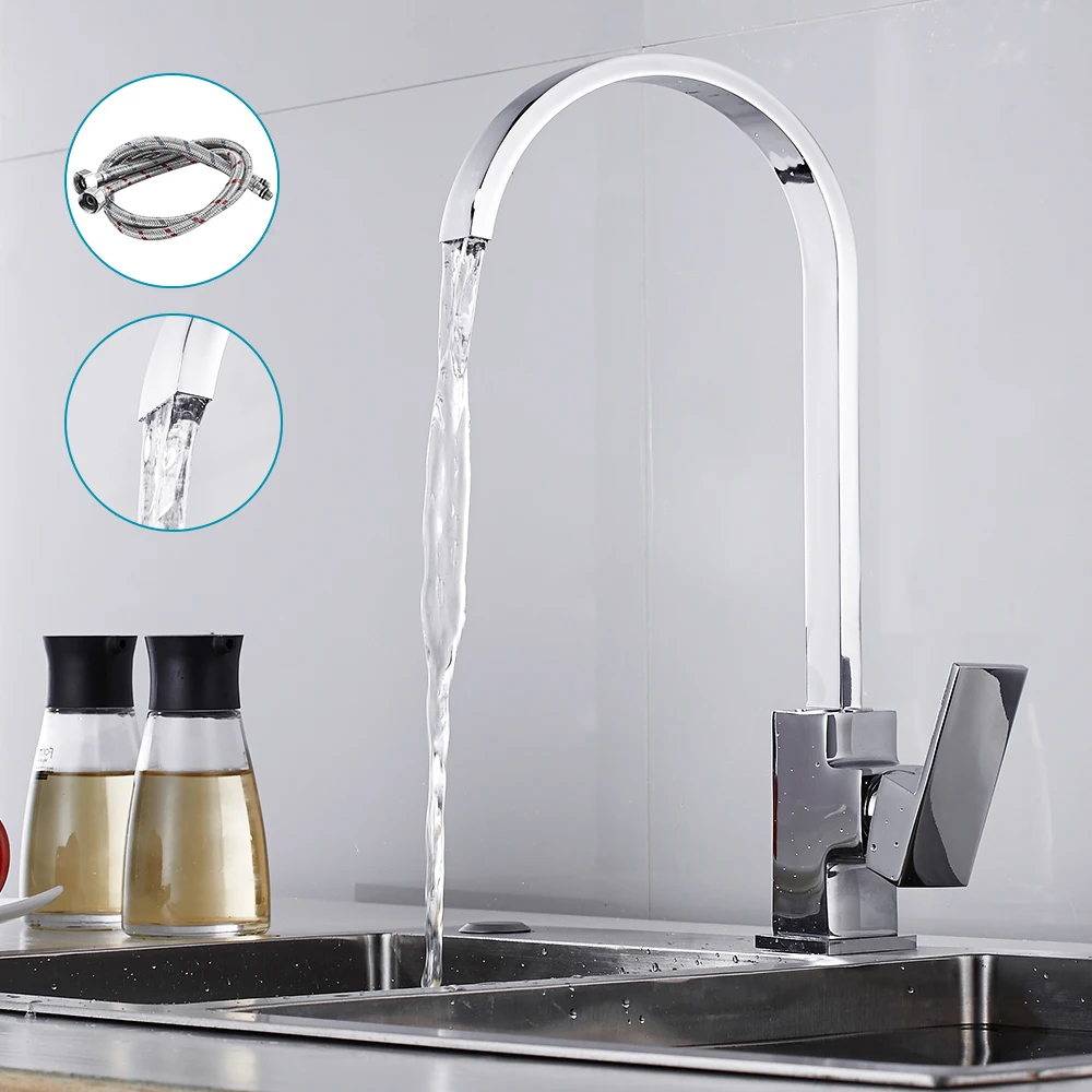 Современный Смеситель для кухни смеситель раковины латунный поворотный