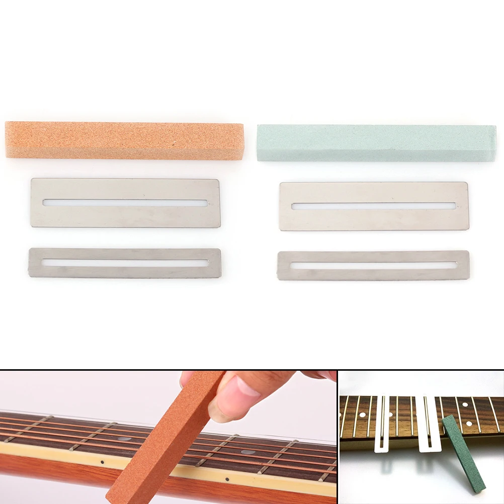 

Musical Instrument Guitar String Action Ruler & Fret Protector Guards & Sanding Polish Luthier Tool