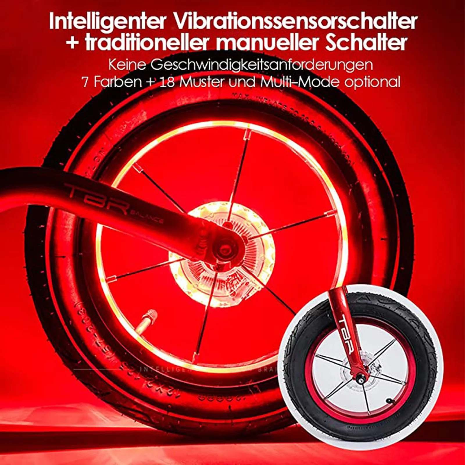 Светящийся светодиодный фонарь для езды на велосипеде велосипедный спицевой