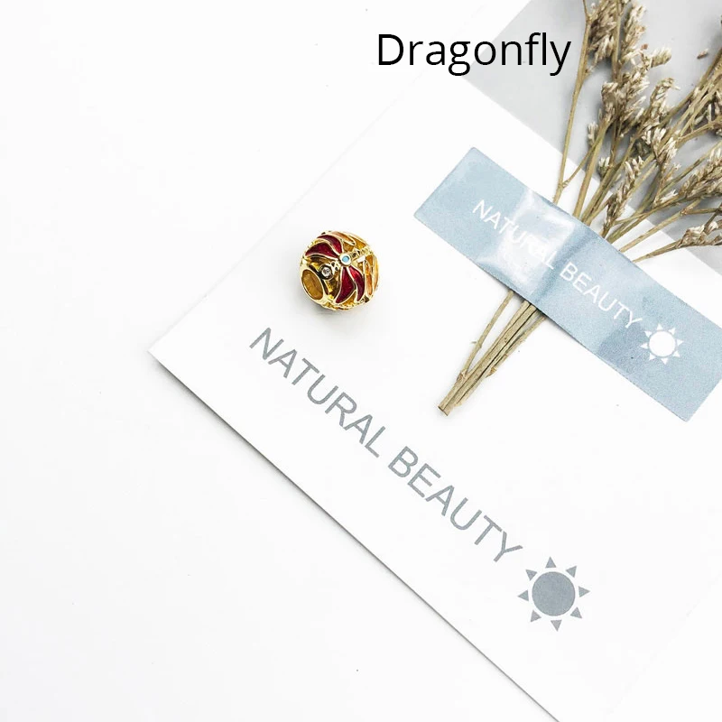 Charm Beads Tortoise Beetle Fox Owl Snake Dragonfly Eagle Scorpion 925 Sterling Silver Bracelet Necklace Jewelry Accessories | Украшения и