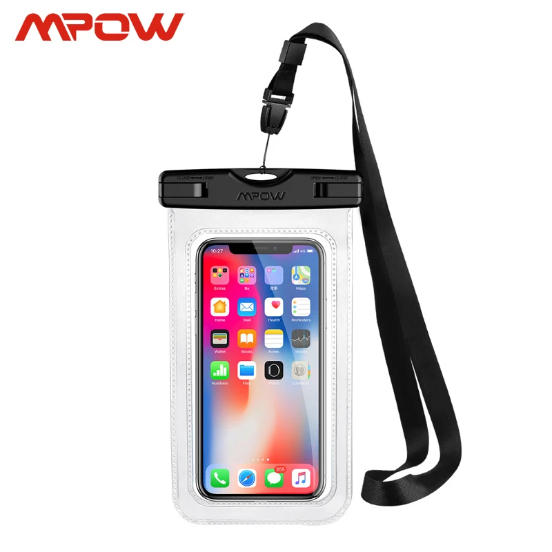 Mpow iPX8 водонепроницаемый чехол Универсальный 6,5 дюймов чувствительный сенсорный прозрачный дизайн для iPhone Xs Max XR samsung S10 Xiaomi huawei
