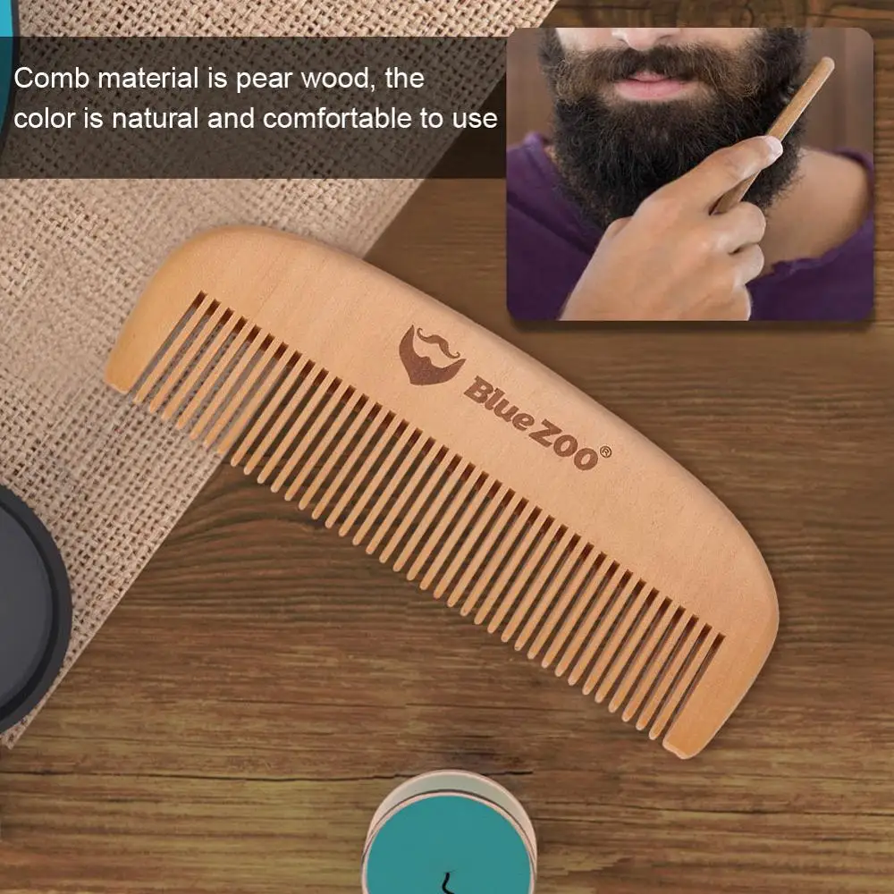 Портативный Гладкий деревянный гребень Band для мужчин щетка ухода за бородой