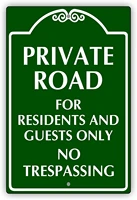 afterprints private road for residents and guests only notice novelty aluminum metal sign 12x8