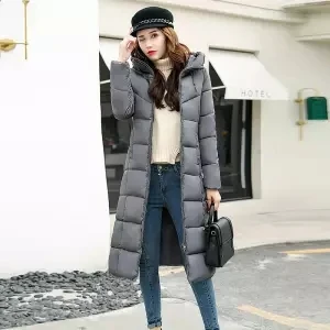 Heydress, зимняя однотонная женская длинная теплая парка, пальто для девушек, модные тонкие толстовки, женская верхняя одежда с хлопковой подкладкой, пальто - Цвет: grey