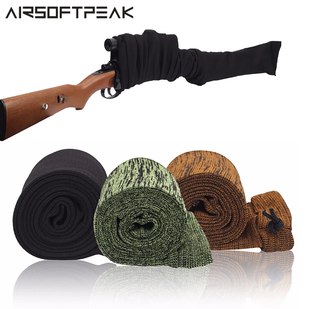 

55in Silicone Treated Gun Sock for Most of Rifles with Scope Tactical Hunting Shooting Gun Protector Cover Fishing Rod Sleeve