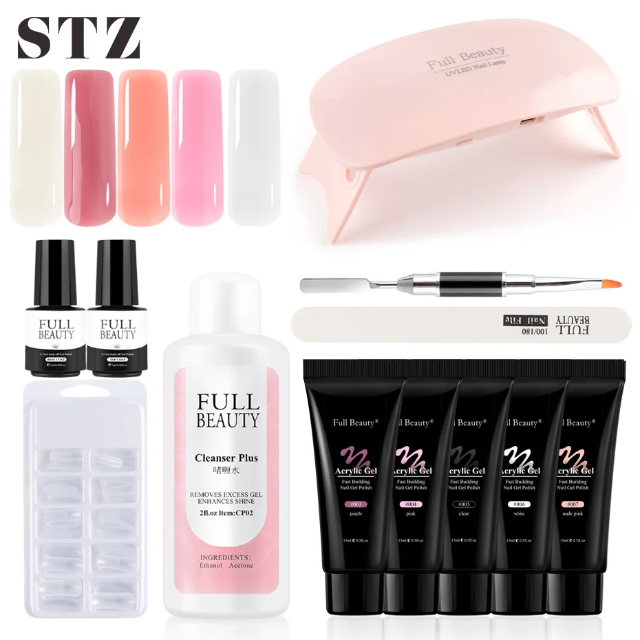 STZ полигель лак для ногтей набор маникюра быстрого ремонта зданий акриловый УФ
