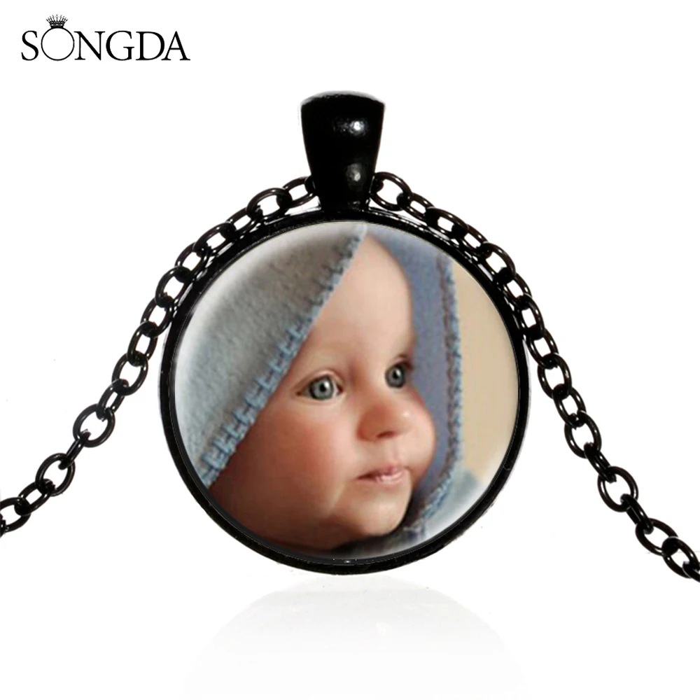 Пользовательские фото воспоминания медальоны имя кулон 4 цвета цепи ожерелье