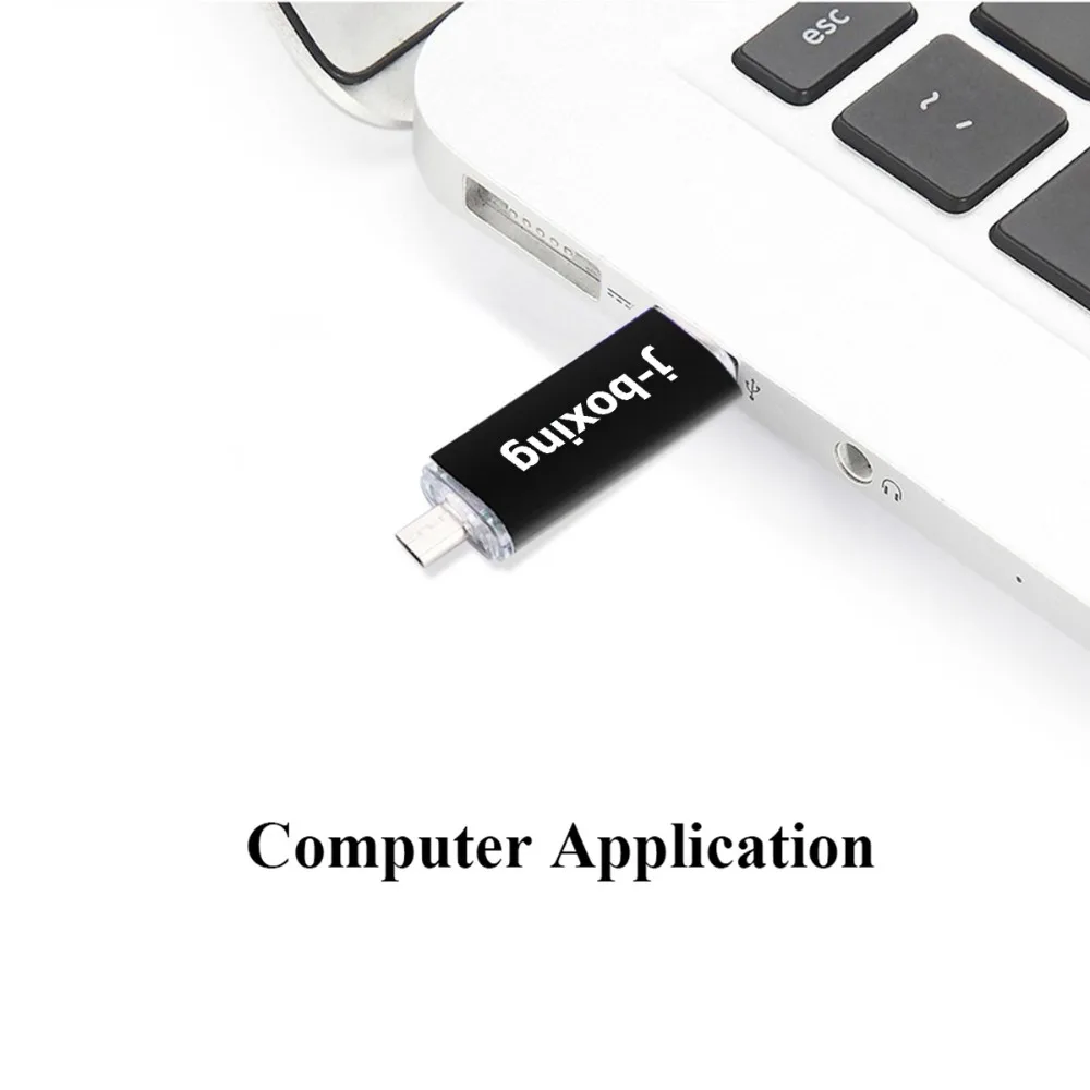 J-бокс OTG USB флеш-накопитель 16 Гб флешки двойной порт Micro USB 2,0 карта памяти черный для Android смартфон ПК Macbook планшет