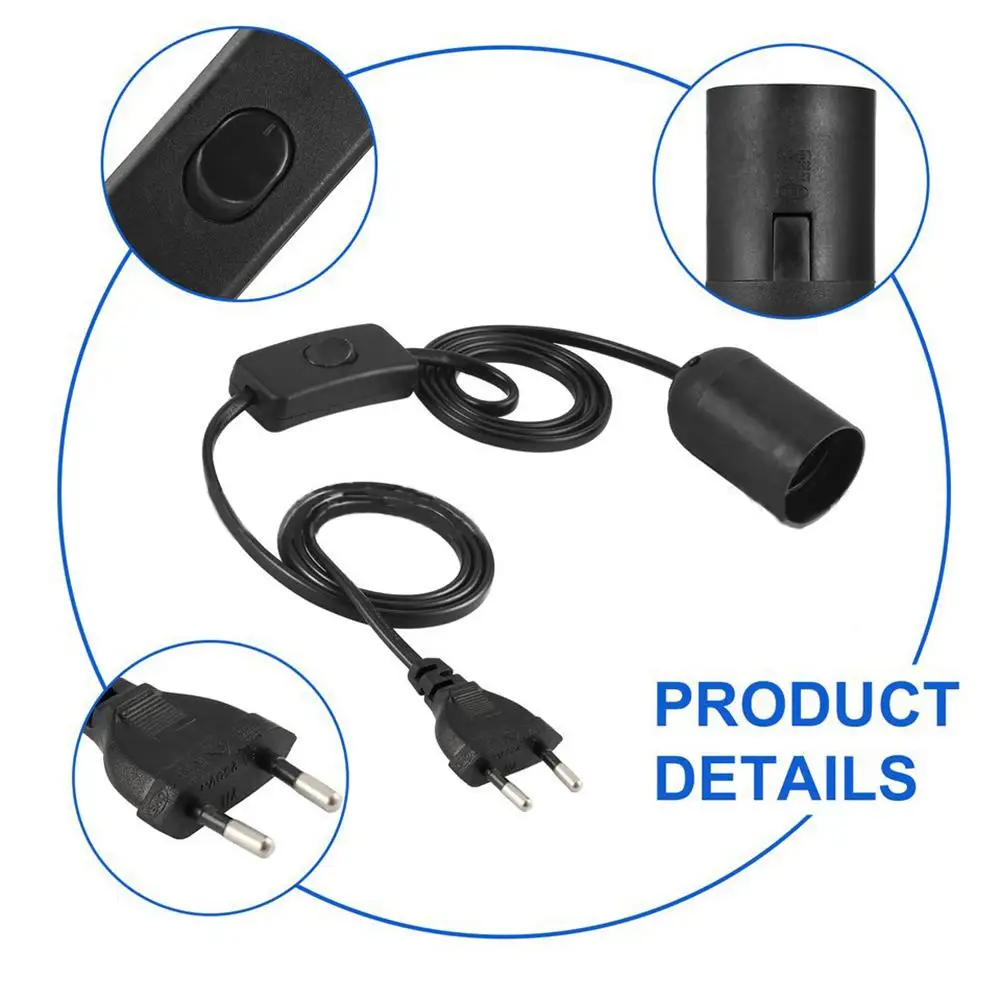 Держатель для лампы E27 Высококачественная розетка с выключателем нагревательной