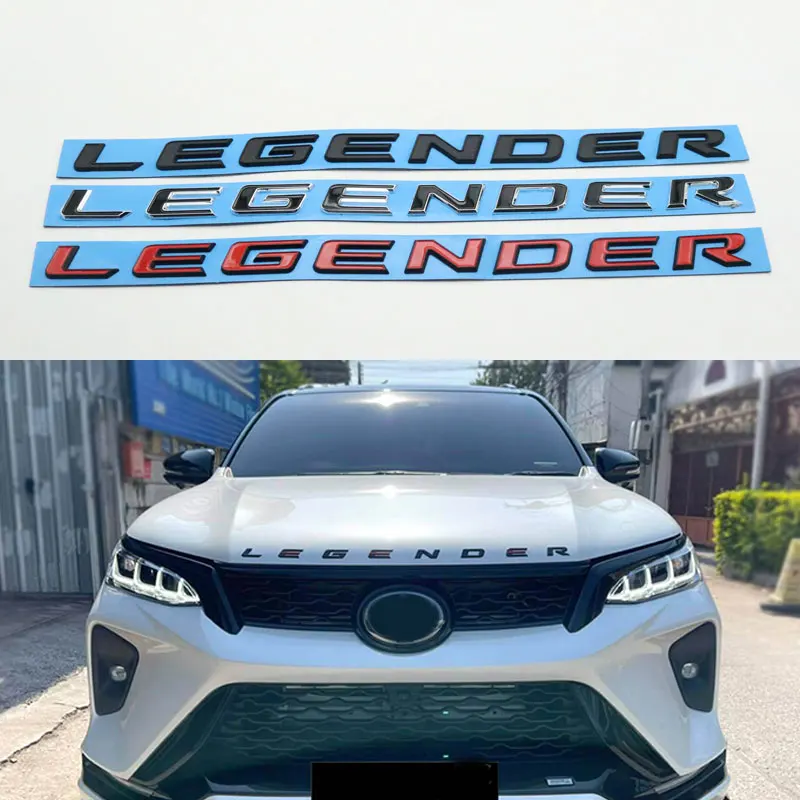 

For Toyota Fortuner Legender Front Bonnet Head Emblem BadgeDecal Logo Letter Nameplate Sticker