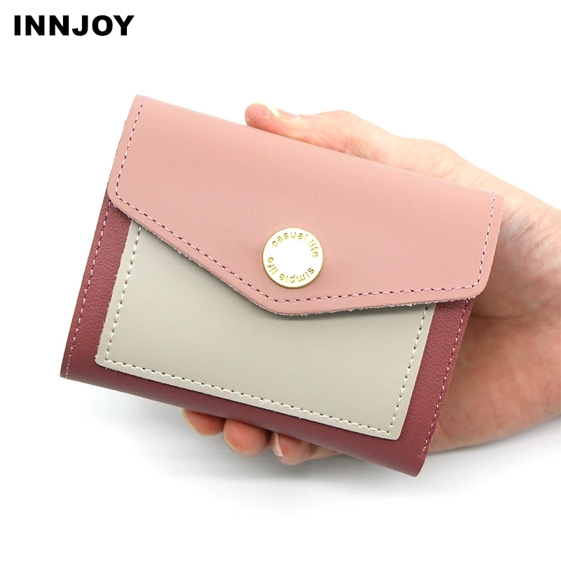 

2020 Women Short Wallets PU Leather Female Purses Card Holder Wallet Fashion Woman Small Zipper Wallet With Coin Purse Wholesale
