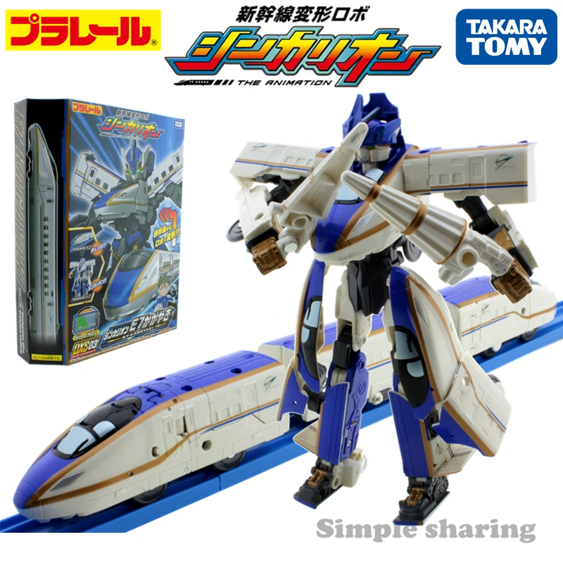 Takara Tomy Pla Rail Plarail Shinkansen Deformation Robot Shinkarion DXS03 E7 Shine Kagayaki Railway Train Model Toy|Железные дороги| |