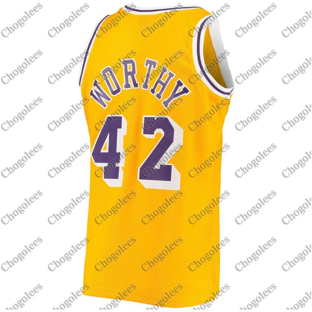 

Men Basketball Jersey James Worthy Los Angeless Mitchell & Ness 1984-85 Hardwood Classics Swingman Jersey Gold