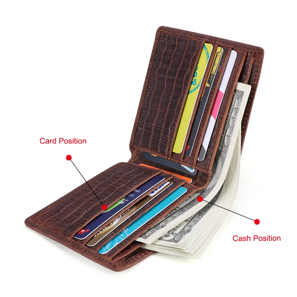 Бумажник JOYIR с головой крокодила винтажный мужской короткий бумажник из