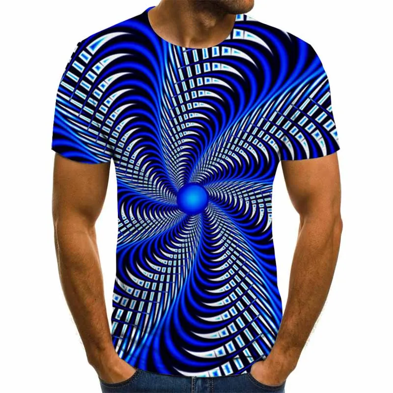 

2020 new three-dimensional graphic T-shirt men's casual tops fun 3D men's T-shirt summer O-neck shirt plus size streetwear