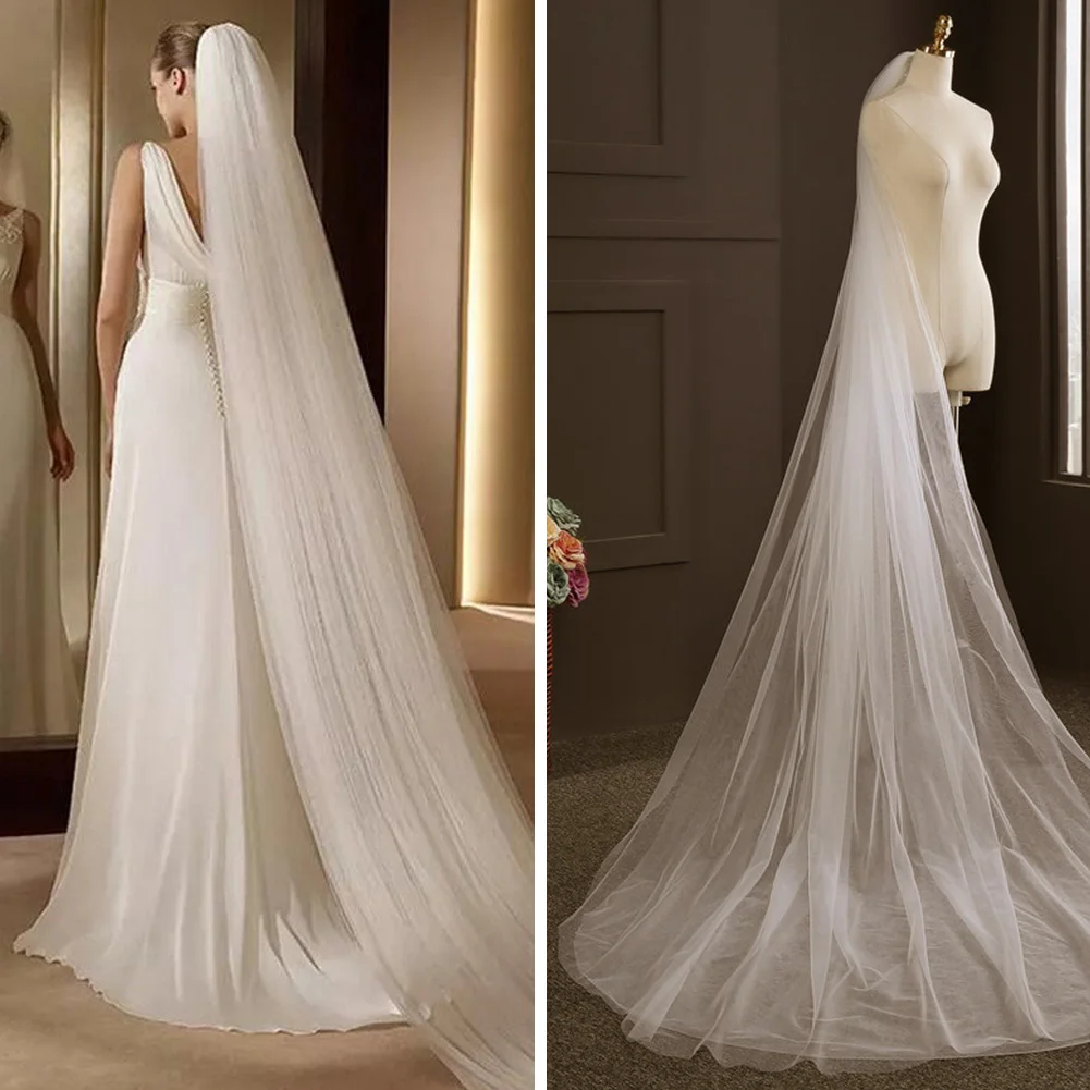

Accessories Wedding Marriage Charming Super Long Thin Headdress Cathedral Single Layer Party Bridal Veil