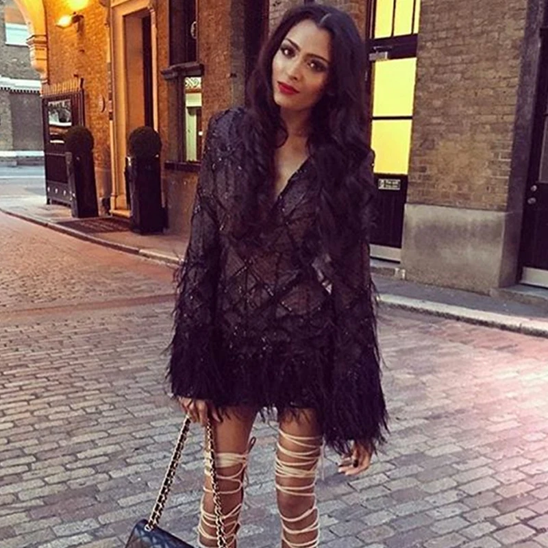 Slaygirl, сексуальное женское платье с блестками, Модные осенние вечерние платья бодикон, пэтчворк платье без бретелек, платье для ночного клуба, Vestidos