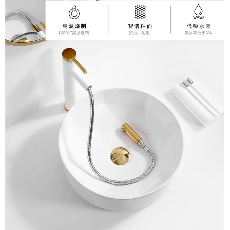 Художественный Над Прилавок умывальник керамический бытовой ванной комнаты