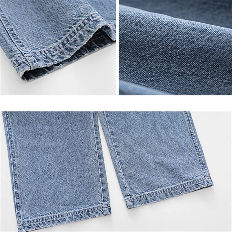 

202 Short-Height Jumpsuit Suspender Jeans Loose Wide-Leg High-Waist Denim Overalls Female Summer