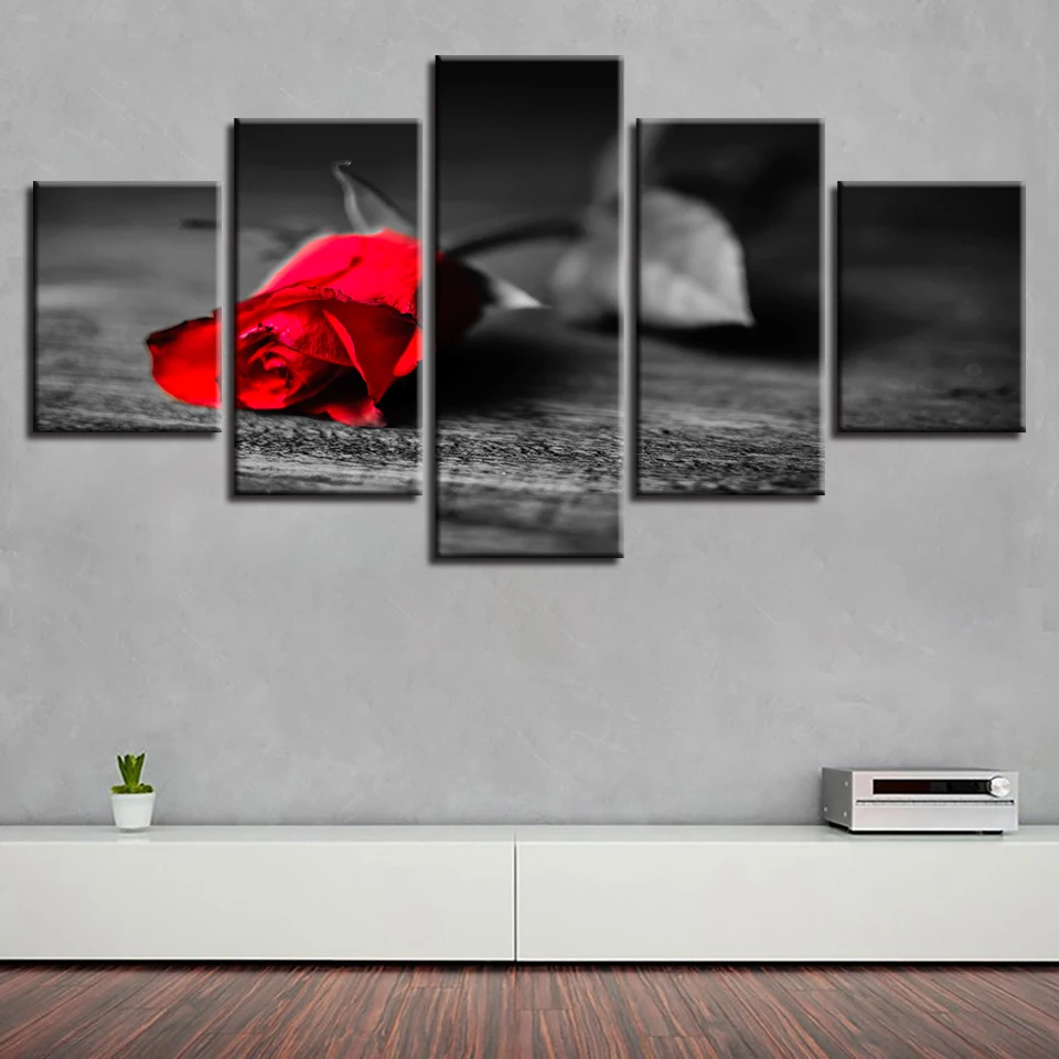 Плакат с цветами розовый красный жёлтый белый фиолетовый синий черный стены 5