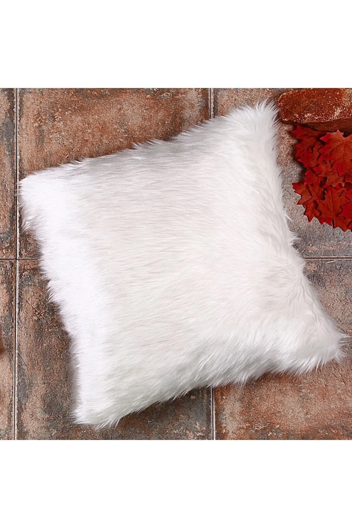 

White Color Plush Pillow decorate Case Yns1834 43x43 Polyester