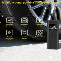 Handheld Cordless Car Tire Inflator Pump Portable Emergency Phone Power Bank LED Lighting Car Accessories For Tyre Ball