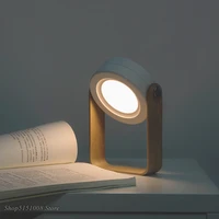 new creative wood handle foldable night lights portable lantern light usb rechargeable bedroom decoration lampara mesita noche a