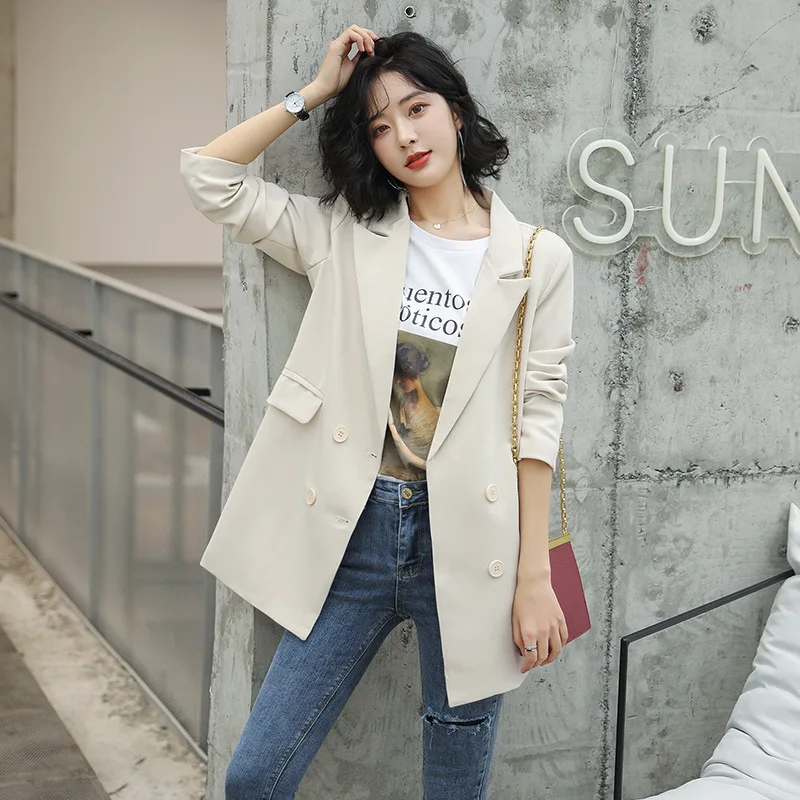 

spring Solid Suit Blazer jacket woman new women's Korean fashion slim long-sleeved Blazer tide suit jacket female casual Coat