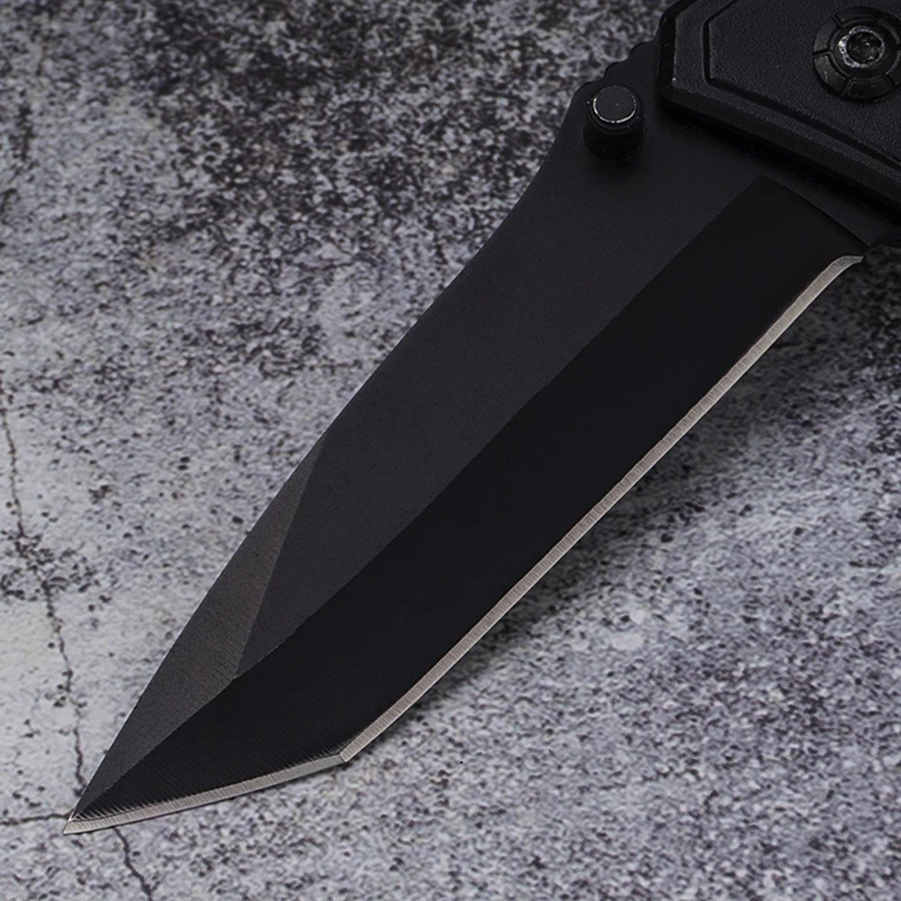 DuoClang самооборона черный карманный складной нож из нержавеющей стали для
