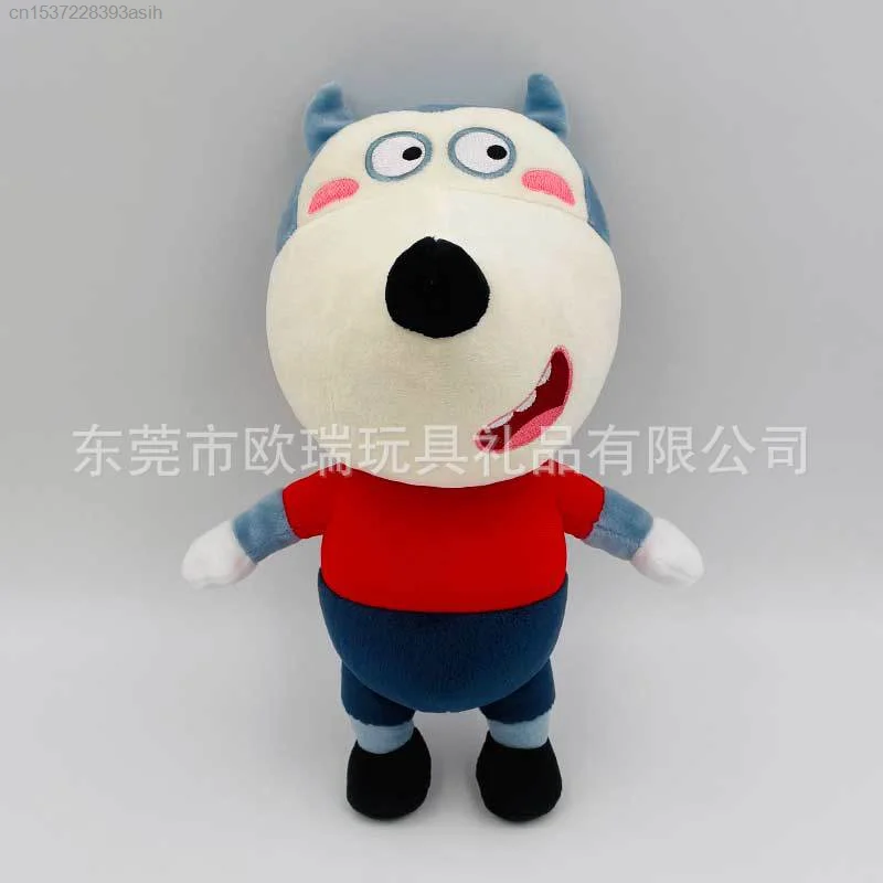 2 unids/set 30cm Anime Wolfoo familia juguetes de peluche Lucy suave Peluche de juguete mu&ntilde;ecas para ni&ntilde;os ni&ntilde;as Fans regalos-2