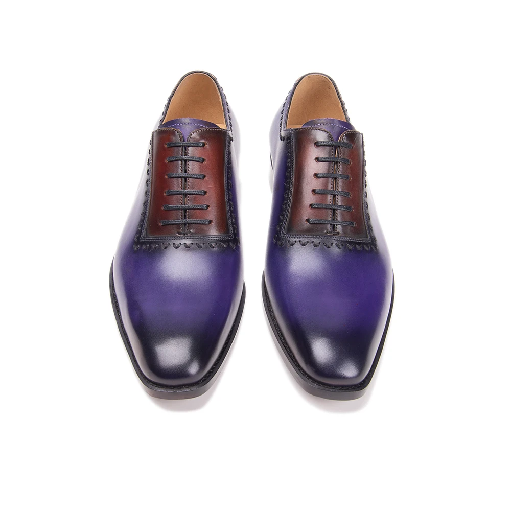 Туфли оксфорды мужские из натуральной кожи модные под заказ классические для