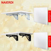 naierdi 2pcs folding angle bracket 8 20 inch triangle shelf heavy support adjustable wall mounted bench table furniture hardware