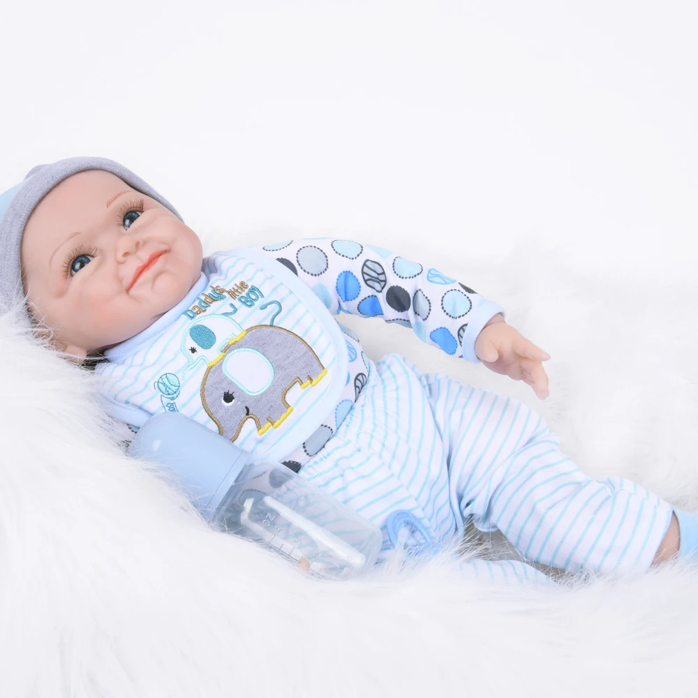 22 дюймов мягкая силиконовая Детская кукла жизнь Bebe Кукла реборн игрушка для