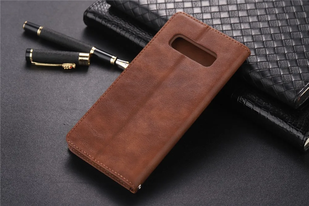 Магнитный кожаный чехол-книжка в стиле ретро для samsung Galaxy S8, S9, S10 Plus, S10e, Note 9, S7 Edge, чехол-кошелек, слот для карт, подставка