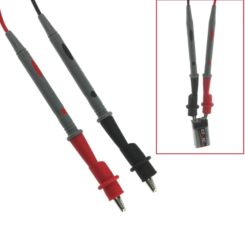 

Alligator Clips Clamp Cable Digital Multimeter Test + 1000V 20A Test Lead 449C