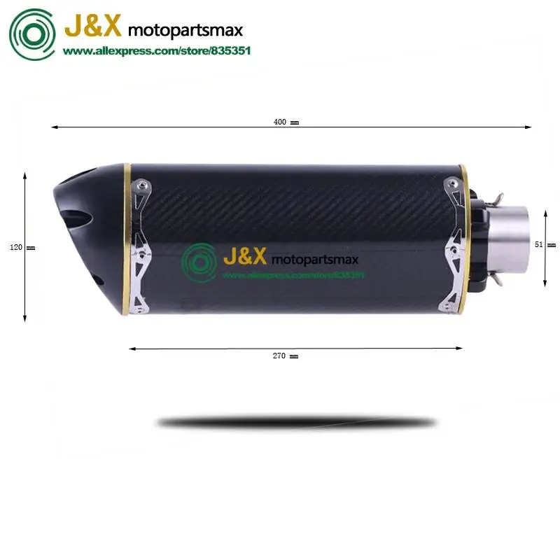 

Motorcycle Full Exhaust Escape System Modifid adapter Link middle bend pipe Slip On for kawasaki Ninja ZX-6R ZX6R 2008-2018